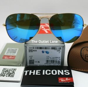 Model Display Ray-Ban Aviator Blue Mirror RB3025